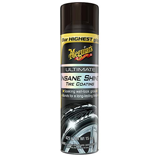 Meguiar's G190315 Ultimate Insane Shine Tire Coating - 15 Oz Spray Can
