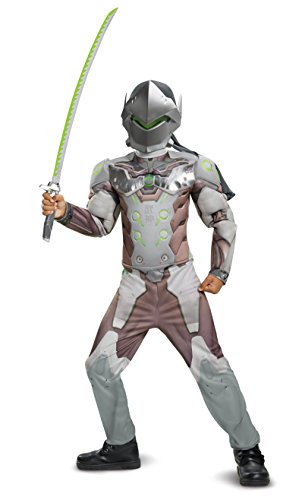 Disguise Genji Classic Muscle Child Costume, Gray, Large/(10-12)