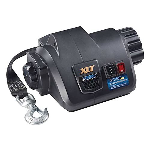 Fulton 500621 XLT Powered Winch with Wireless Remote - 10,000 lbs. Capacity, Black