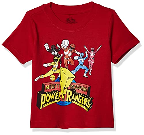 Power Rangers Toddler Boys Short Sleeve T-Shirt, Red, 5T