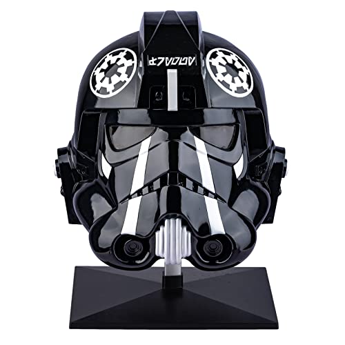 Evere SW Imperial Tie Fighter Helmet - Deluxe Cosplay Helmet Costume Roleplay Accessories Collection Black