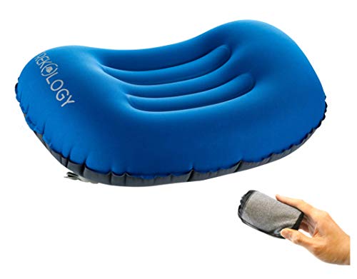 TREKOLOGY Aluft 1.0 Comfy Inflatable Camping & Backpacking Pillow - Perfect for Sleeping, Air Travel, Beach