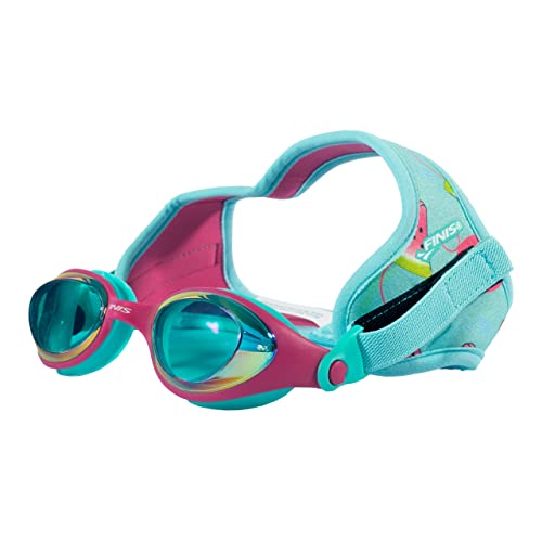FINIS DragonFly Goggles - Kids Swim Goggles for Ages 4-12 with UV Protection, Buoyant Neoprene Strap, and Durable Lenses - PVC- and Latex-Free - Watermelon