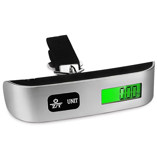 Digital Luggage Weight Scale for Packages - Hanging Scales for Weighing Packages Portable Luggage Scale Digital Travel Essentials 110lb/50kg - Small Suitcase Scale for Travel Accessories for Women