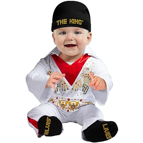 Rubie's baby boys Elvis Onesie Costume Party Supplies, Multi-color, 6-12 Months US