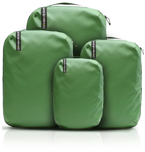 Adventure Travel Packing Cubes, IP65 Water&Dust Proof Organizer Wet Bags (4Piece/Waterproof, Moss Green)