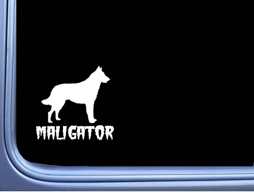 EZ-STIK Maligator Belgian Malinois M350 6 inch Sticker Decal Dog Caution k9