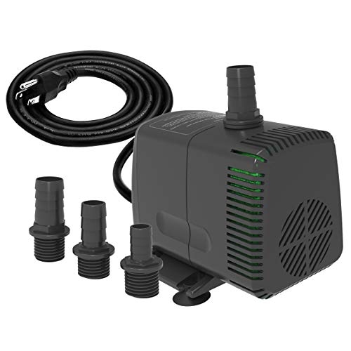 Knifel Submersible Pump 880GPH (3500L/H 60W) Ultra Quiet with Dry Burning Protection 10.2ft High Lift for Fountains, Hydroponics, Ponds, Aquariums & More………………