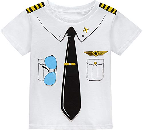 COSLAND Toddler Halloween Shirt Baby Boys Pilot T-Shirt 2T