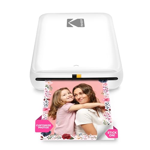 KODAK Step Wireless Mobile Photo Mini Color Printer (White) Compatible w/ iOS & Android, NFC & Bluetooth Devices, 2x3