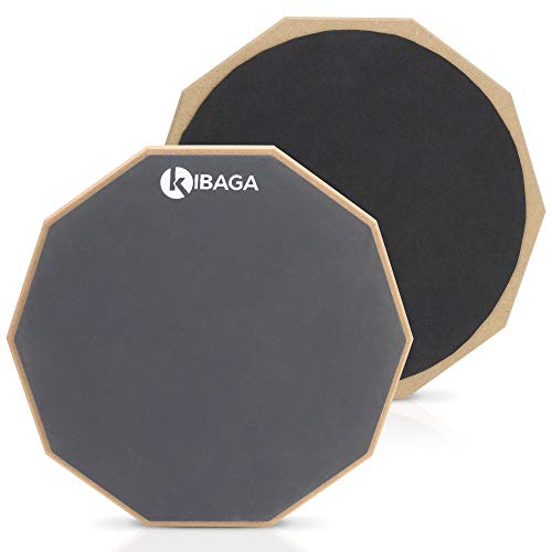 Silent Drum Practice Pad - 12 Inches Double Sided Drum Pad Provides A Great Rebound - Perfect Snare Drum Pad For Quiet Workouts On Snare Drums And On Your Lap