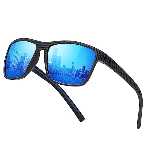 TURBOPEP Polarized Sunglasses for Men and Women Square Sun Glasses UV400 Protection Lightweight Frame