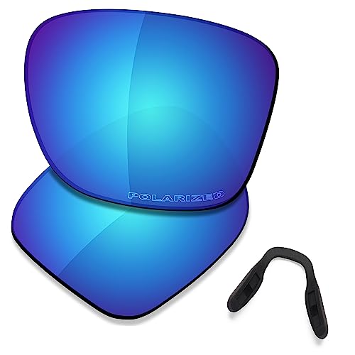 SAUCER Premium Replacement Lenses for Oakley Crossrange OO9361 | Crossrange Low Bridge Fit OO9371 Sunglasses High Defense - Glacier Blue Polarized