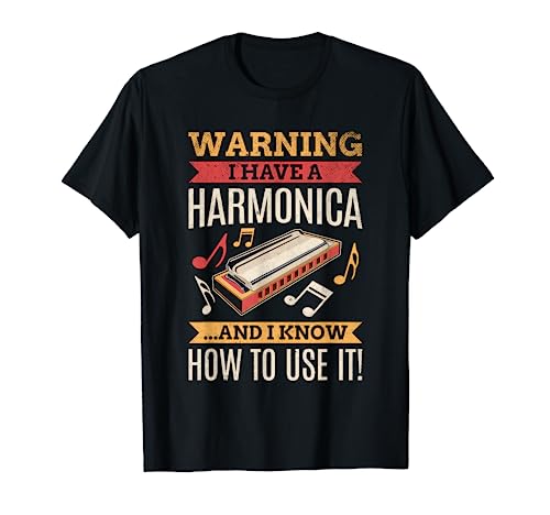 Harmonica Vintage Retro Funny Harmonica Player Gift T-Shirt