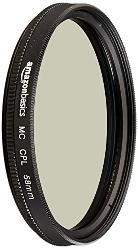 Amazon Basics Circular Polarizer Camera Lens Filter - 58 mm