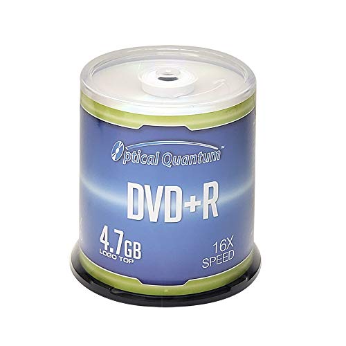 Optical Quantum DVD+R 4.7GB 16x Recordable Media Disc - 100 Spindle (FFP) OQDPR16LT-BX