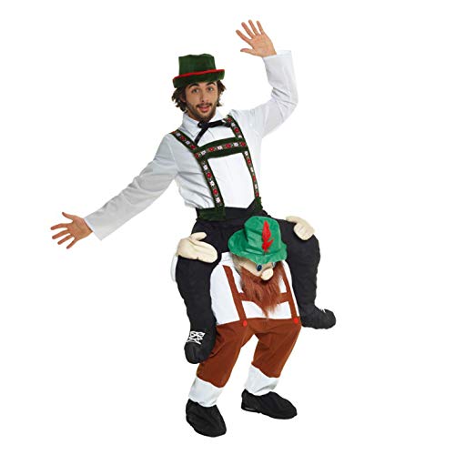 Morph One Size Fits Most Bavarian Piggyback Costume, Brown, White and Black