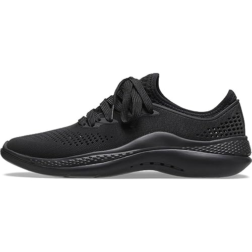 Crocs Men's LiteRide Pacer Sneakers, Comfortable Men's Sneaker, Black/Black, 11 Men