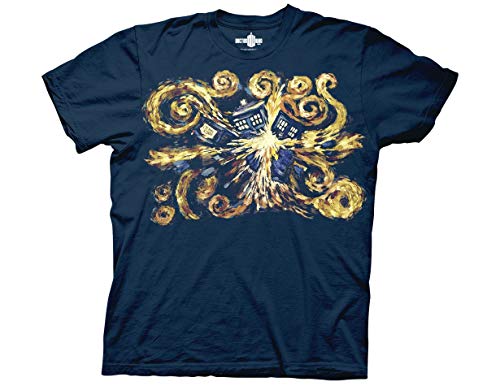 Doctor Who Pandorica Van Gogh Tardis T-shirt (medium, Dark Blue)