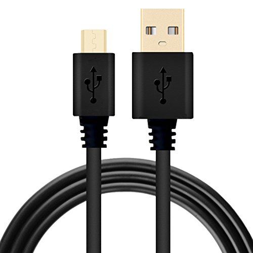 iEugen PS4 Micro USB Charger Cable, 10 ft Charger USB Charging Cable (Black)