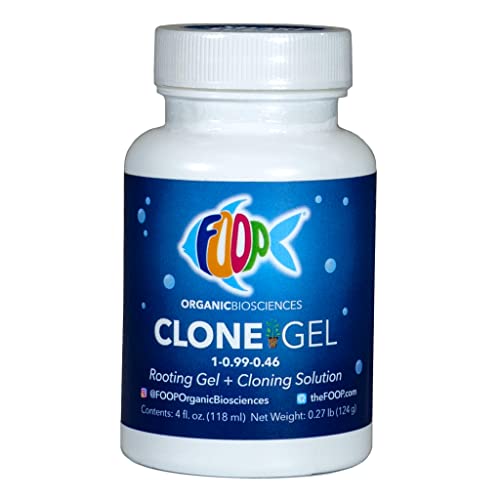 FOOP Clone Gel - Two Products in One: Rooting Gel + Cloning Solution - Get Big Fat White Fuzzy Roots Faster and Make Cloning Simple | Works Great in All Cloning Media (4oz)