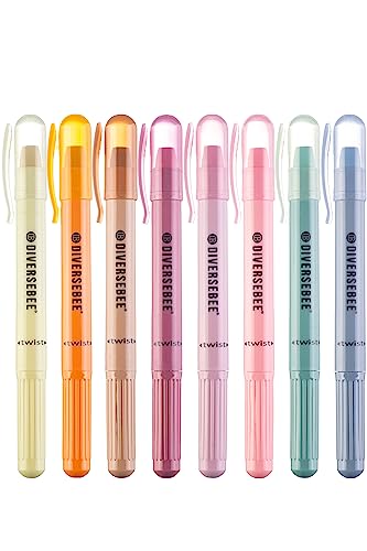 DIVERSEBEE 8-Pack Gel Highlighters for Bible Study, Vintage Colors, No Bleed