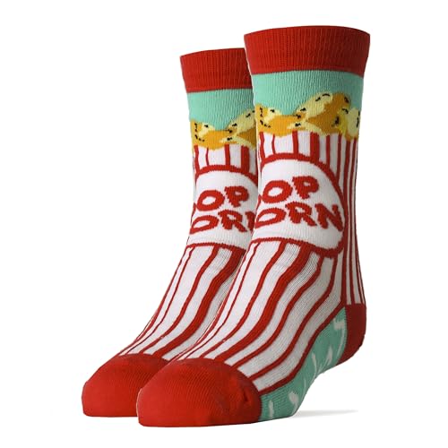 Oooh Yeah Socks ! - Kids Crew -Box O' Popcorn One Size