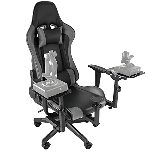 Minneer Flight Simulator Cockpit Flying Controller Stand with Gaming Chair Fits for Logitech/Thrustmaster/Fanatec X56/X52/HOTAS4/Warthog Racing Mount with Seat(Joystick, Handbrake Not Included)