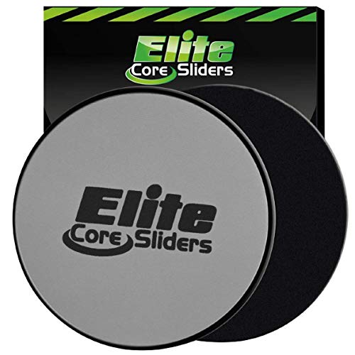 Elite Sportz Equipment Sliders for Working Out, 2 Dual Sided Gliding Discs for Exercise on Carpet & Hardwood Floors, Compact Core Gliders for Home Gym - Fitness Equipment & Full-Body Workout Accessories