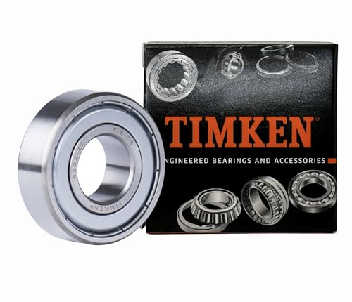 TIMKEN 6202-ZZ, 2pack,Double Metal Seal Bearings 15x35x11mm, Pre-Lubricated and Stable Performance and Cost Effective, Deep Groove Ball Bearings.