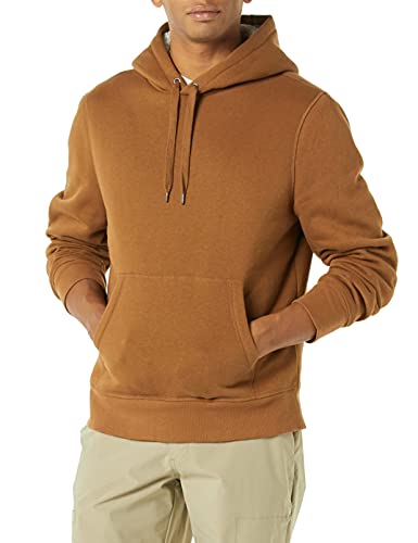 Amazon Essentials Men's Sherpa-Lined Pullover Hoodie Sweatshirt, Toffee Brown, X-Large