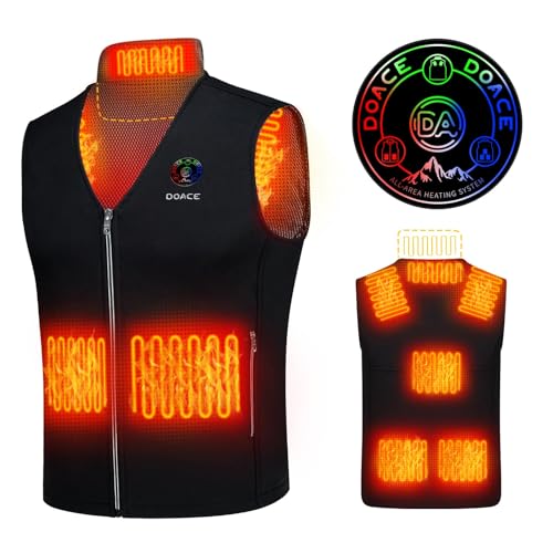 DOACE Heated Vest for Men and Women, Smart Electric Heating Vest Rechargeable, Battery Not Included