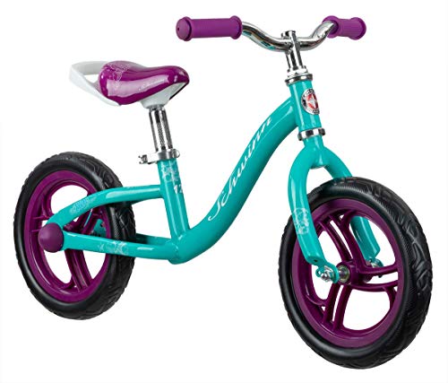 Schwinn Koen & Elm Toddler and Kids Bike, 12-Inch Balance Bike, Training Wheels Included, Teal