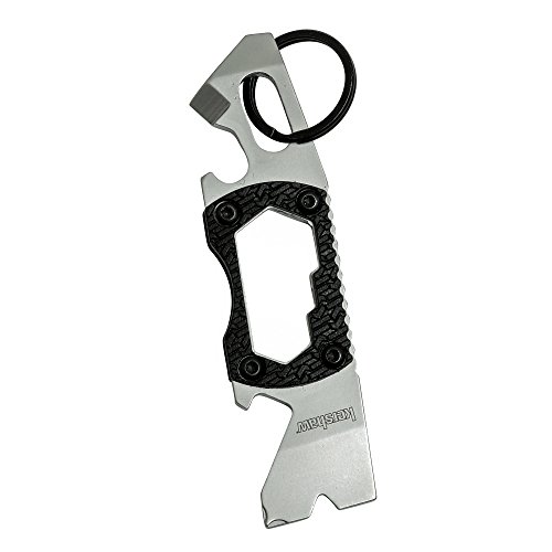 Kershaw PT-2 Compact Keychain Pry Tool (8810X); Features Bottle Opener, Two Screwdriver Tips, Pry Bar, Wire Scraper, Three Hex Drives; Made of 8Cr13MoV Stainless Steel; 0.8 OZ, 3.75 in Length, Small