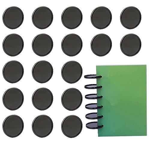 20 Pcs Discbound Disc 2 Inch Book Binding Discs, Black Expansion Discs Notebooks Planner Discs for DIY Notebooks and Planner Scrapbooking Supplies