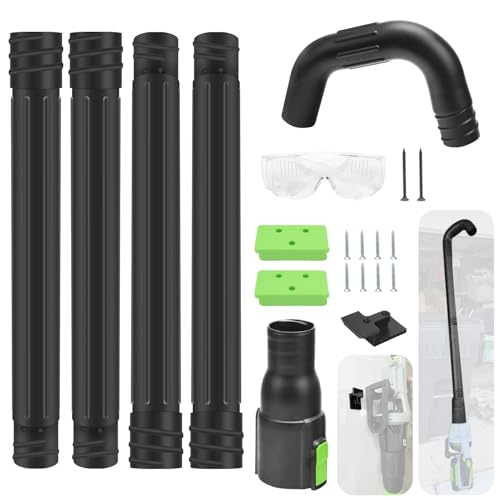 Gutter Cleaning Attachment Replaces AGC1000 Cleaning Kit & Mounting Bracket Kit for EGO 530CFM 580CFM 575CFM 650CFM 615CFM LBX6000, W/Battery Holders - Easily Clear Leaves And Debris From Gutters