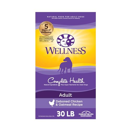 Wellness Complete Health Chicken & Oatmeal Natural Dry Dog Food, 30-Pound Bag (Packaging may vary)