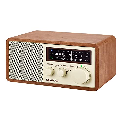 Sangean WR-16 AM/FM Bluetooth Wooden Cabinet Radio Brown