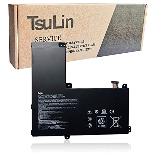 TsuLin C41-N541 Laptop Battery Compatible with ASUS Q501L Q501LA-BBI5T03 Q501LA Series Notebook 0B200-00430100M N54PNC3 14.8V 66Wh 4520mAh