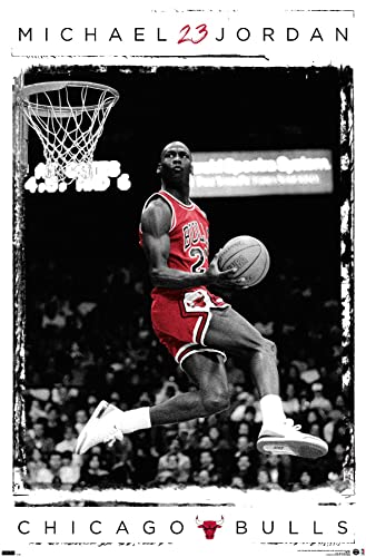 Trends International Michael Jordan - Dunk Wall Poster, 22.375' x 34', Unframed Version
