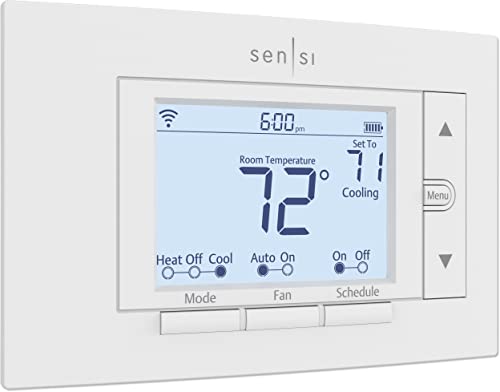 Sensi Smart Thermostat, 100 Years Of Expertise, Wi-Fi, Data Privacy, Programmable, Easy DIY Install, Works With Alexa, Energy Star Certified, Mobile App, ST55