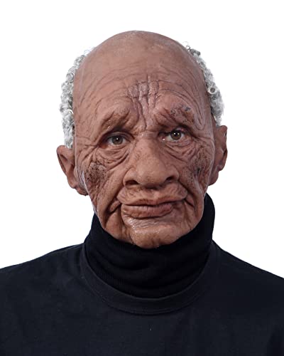 Zagone Grandpappy Mask, Wrinkled Old Brown Man
