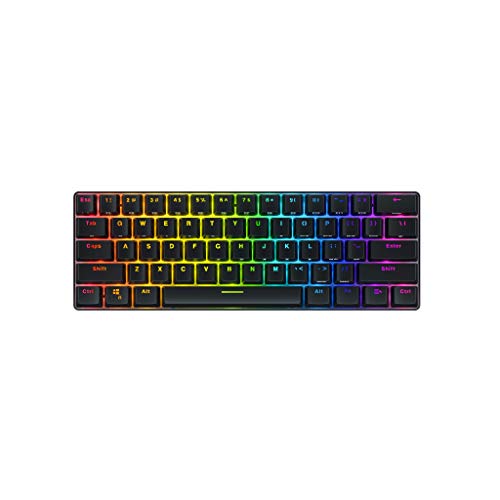 Whirlwind FX Atom 60% Gaming Keyboard: Interactive and Customizable Lighting – Immersive, Reactive RGB Experience (Brown Tactile)