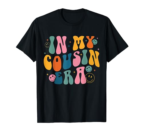 Retro Groovy In My Cousin Era, Funny Cool Cousin Toddler Kid T-Shirt