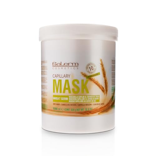 Salerm Cosmetics Mascarilla Wheat Germ Capillary Mask for Dry Hair with Provitamin, 33.7 Ounce