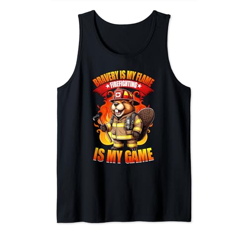 Bravery is My Flame, Firefighting is My Game Firefighter Tank Top