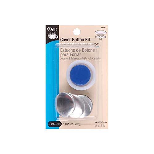 Dritz 14-45 Cover Button Kit with Tools, Size 45 - 1-1/8-Inch, 3-Piece