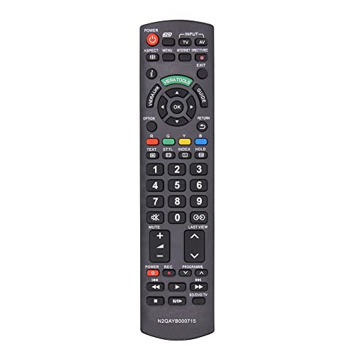 Riry New Replacement Remote for Panasonic TV Remote Control for Panasonic Plasma Viera HDTV 3D LCD LED TV/DVD Player/AV Receiver