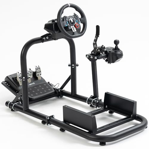 Marada Racing Simulator Cockpit Super Stable Support fit for Fanatec, PXN, Thrustmaster, Logitech G27, G29, G920, T500, CSL DD Adjustable Frame, Wheel Pedal Shifter Seat Not Include