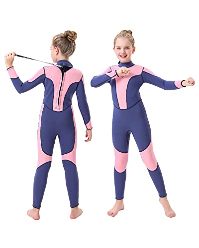 Seaskin Kids Wetsuit for Boys Girls Toddler 3mm Back Zip Thermal Swimsuits